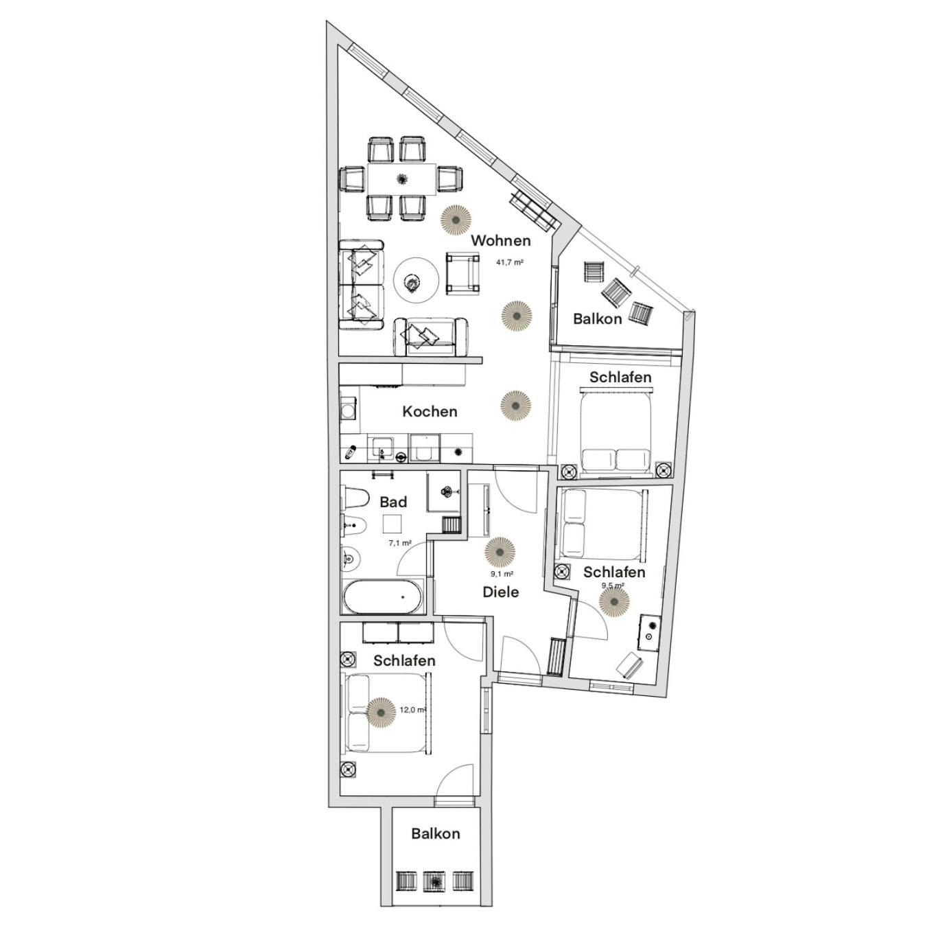 Pineapple Apartments Palais Am Neumarkt - 90 Qm - 1X Free Parking 德累斯顿 外观 照片